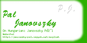 pal janovszky business card